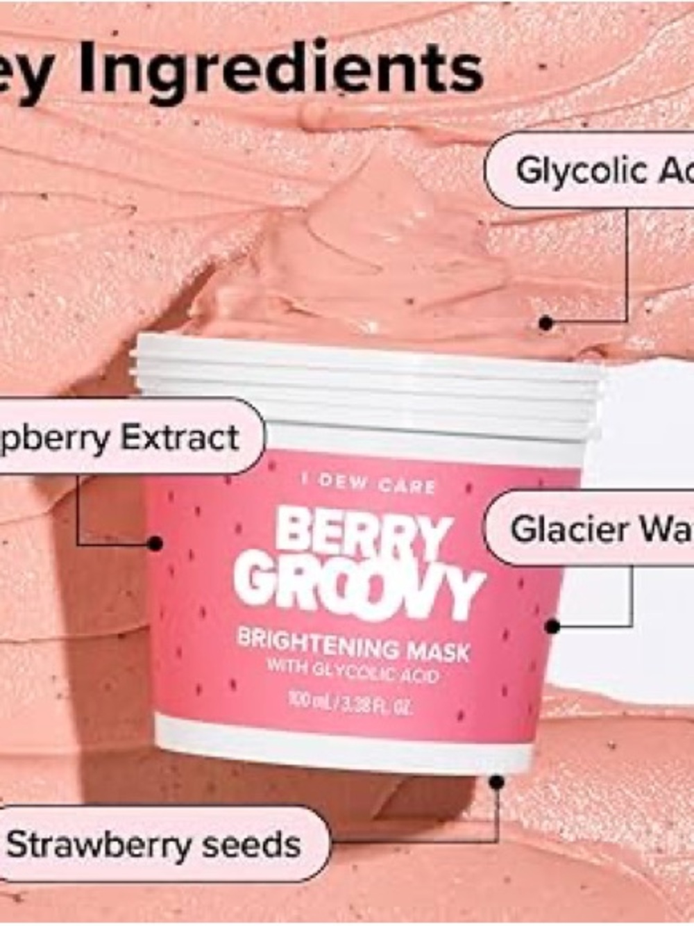 🔥 2/20: I Dew Care Berry Groovy Brightening Glycolic Wash-Off Mask - 0.35oz - Picture 2 of 2